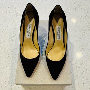 Jimmy Choo - Black Suede Heels Size 39.5